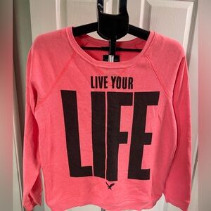 American Eagle Outfitters Coral Textured Top